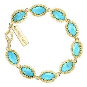 Kendra Scott Jana Turquoise and Gold Bracelet